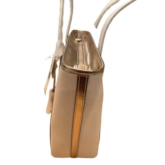 MICHAEL MICHAEL KORS JET SET TRAVEL CREAM/GOLD TOTE NWT $198 - Picture 5 of 6